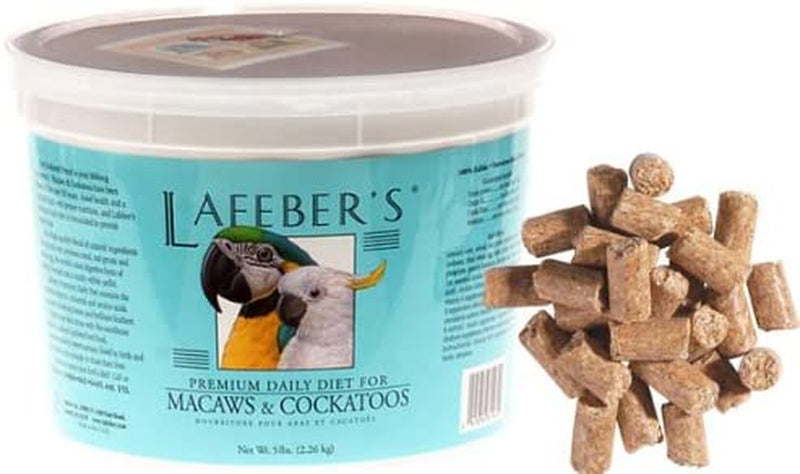 Lafeber Premium Daily Diet Pellets Pet Bird Food, Made with Non-Gmo and Human-Grade Ingredients, for Macaws and Cockatoos, 5 Lb Animals & Pet Supplies > Pet Supplies > Bird Supplies > Bird Food Lafeber Company   