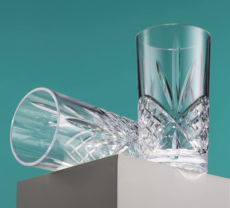 Godinger Tall Highball Glasses, Shatterproof and Reusable Acrylic - Dublin Collection, Set of 4 Home & Garden > Kitchen & Dining > Tableware > Drinkware Godinger   