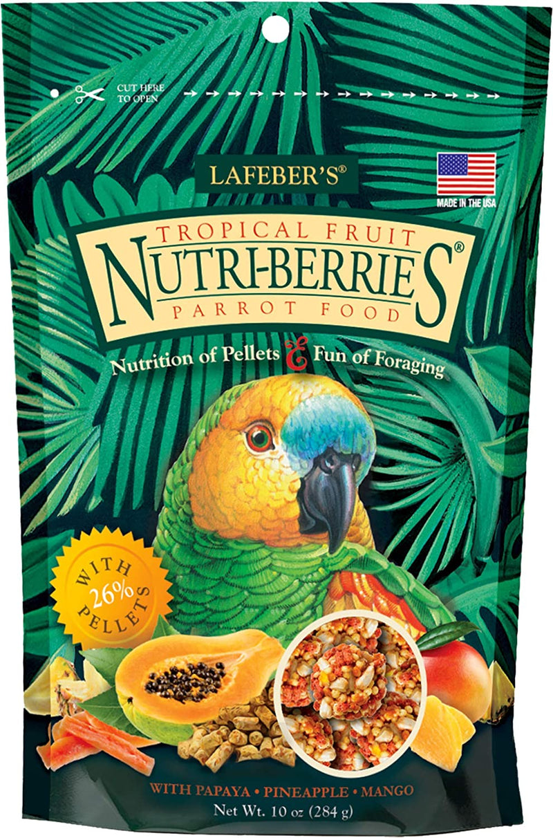 Lafeber Tropical Fruit Nutri-Berries Pet Bird Food, Made with Non-Gmo and Human-Grade Ingredients, for Parrots, 3 Lb Animals & Pet Supplies > Pet Supplies > Bird Supplies > Bird Food LAFEBER'S Tropical Fruit 10 Ounce (Pack of 1) 