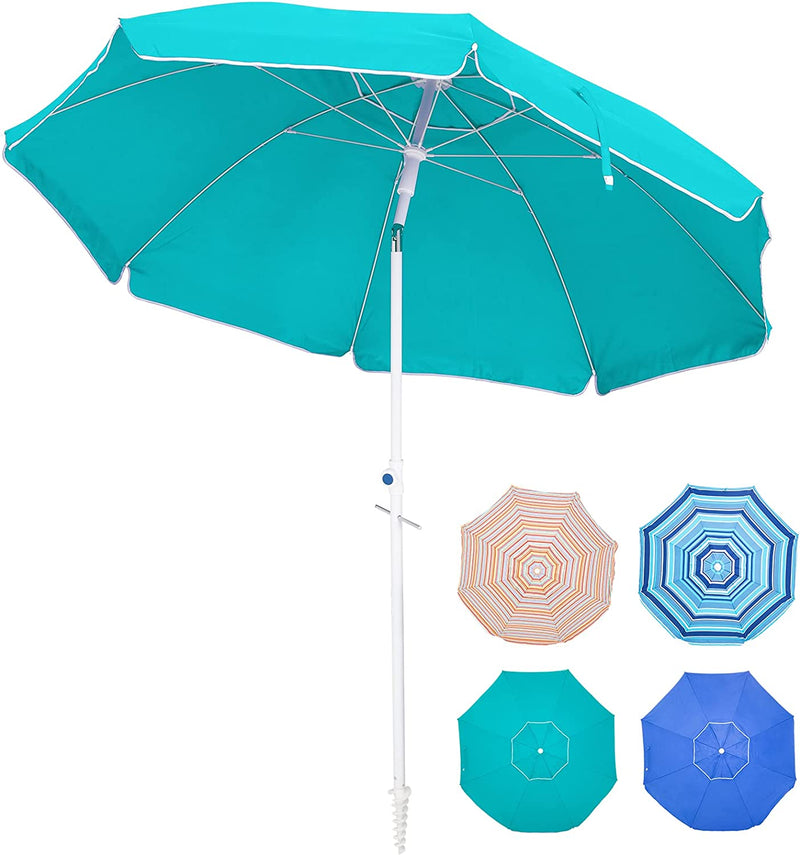 Lurasel Beach Umbrella 6.5Ft UV 50+ Outdoor Portable Sunshade Umbrella with Sand Anchor,Tilt Mechanism and Carry Bag for Garden Beach Outdoor, Blue Home & Garden > Decor > Picture Frames Lurasel Sky-Blue 6.5FT 
