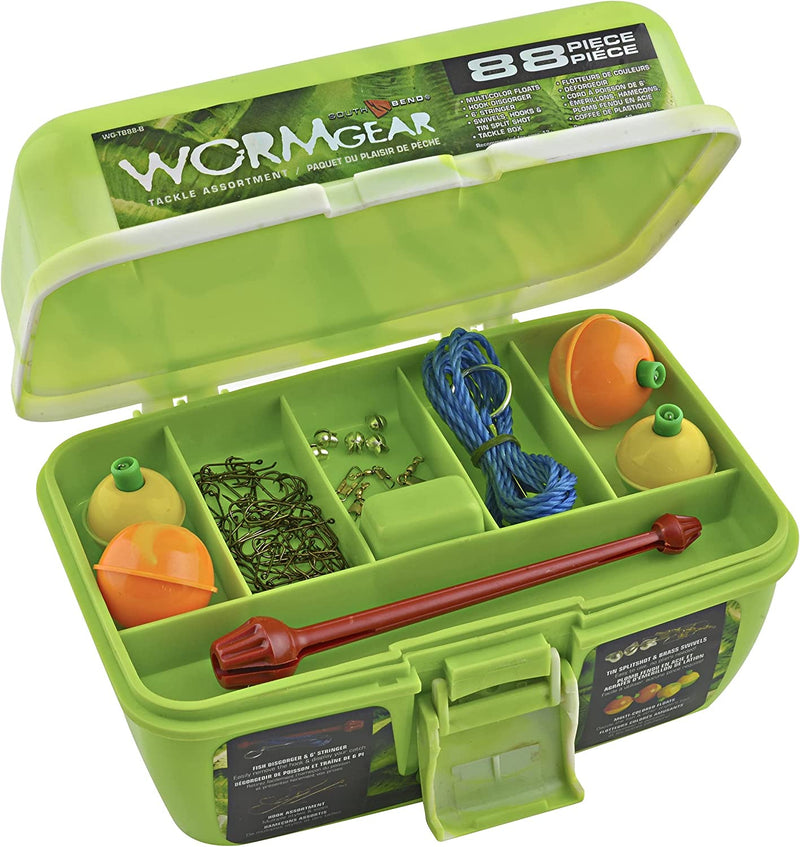 Worm Gear 88 Piece Loaded Tackle Box Sporting Goods > Outdoor Recreation > Fishing > Fishing Tackle WORM GEAR Multi  