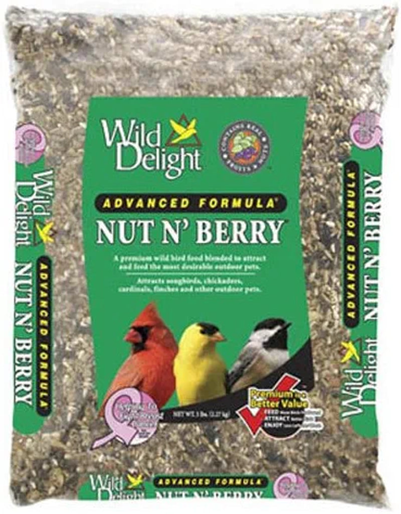 Wild Delight 366200 20-Pound Nut N-Berry Birdfood, 20 Lb Animals & Pet Supplies > Pet Supplies > Bird Supplies > Bird Food Arett Sales - LG Birdfood Standard Packaging 5 lb