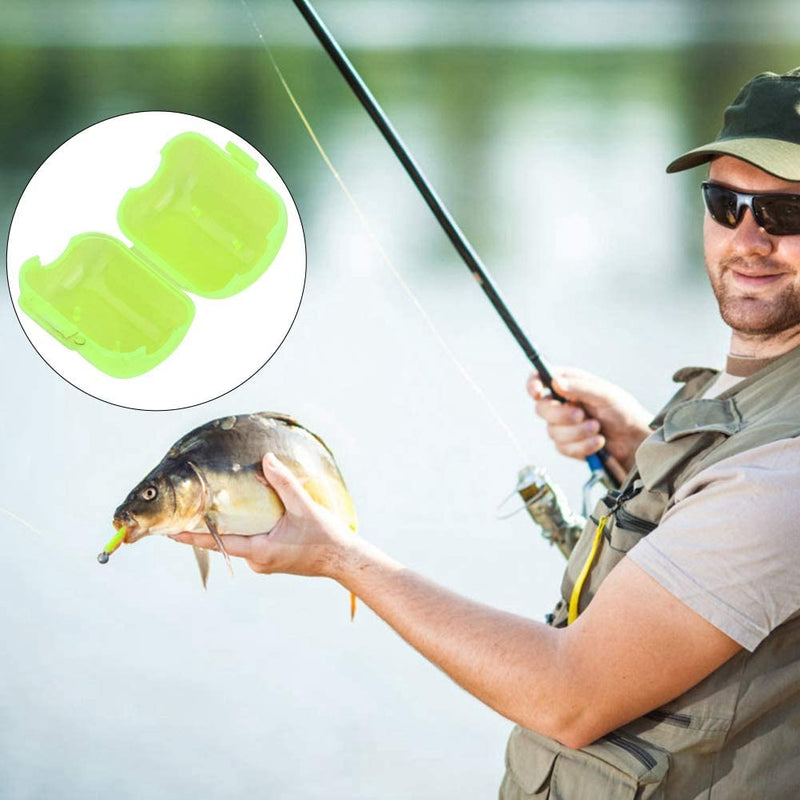50 Pcs Plastic Fishing Hook Box Tackle Box Clamshell Fluorescent Yellow Squid Lure Hook Box Cover Case Fishing Accessory Sporting Goods > Outdoor Recreation > Fishing > Fishing Tackle Tihebeyan   