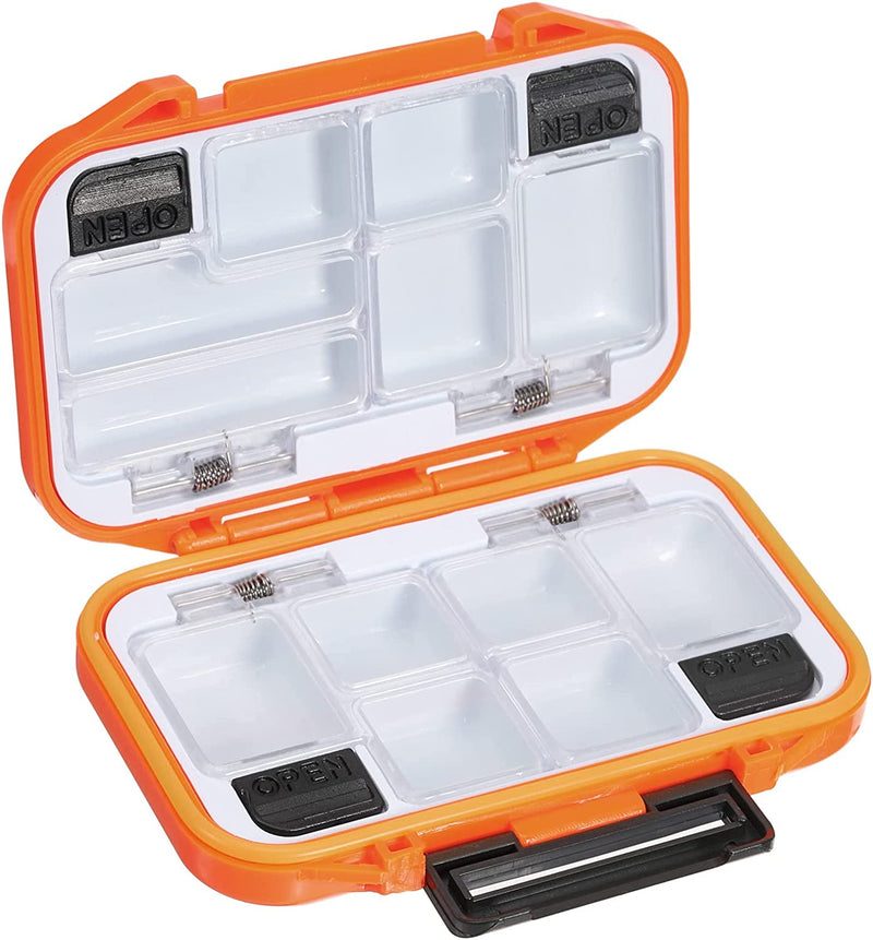 PATIKIL Waterproof Fishing Lure Box, Two-Sided Plastic Fish Tackle Bait Small Case Storage Container, Orange Sporting Goods > Outdoor Recreation > Fishing > Fishing Tackle PATIKIL Orange  
