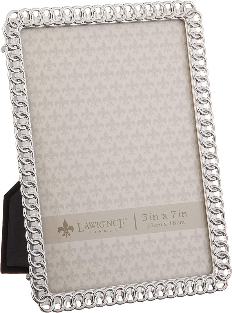 Lawrence Frames 4X6 Gold Metal Eternity Rings Picture Frame Home & Garden > Decor > Picture Frames Lawrence Frames Silver 5x7 