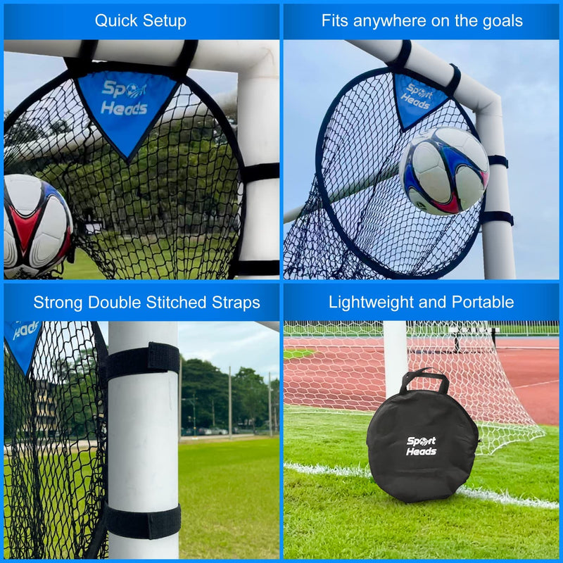 Topshot Soccer Target Goal Training - Soccer Training Equipment | Top Bins | Durable Design - Extra-Long Straps - Set of 2 with Carry Case Sporting Goods > Outdoor Recreation > Winter Sports & Activities Resin Heads   
