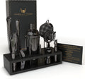 Highball & Chaser 13-Piece Cobbler Cocktail Shaker Set Stainless Steel Mixology Bartender Kit with Stand for Home Bar Cocktail Set | Laser Engraved Cocktail Tools | plus Ebook with 30 Cocktail Recipes Home & Garden > Kitchen & Dining > Barware Highball & Chaser Gunmetal  
