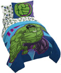 Jay Franco Marvel Hulk Banner 7 Piece Full Bed Set - Includes Comforter & Sheet Set Bedding - Super Soft Fade Resistant Microfiber (Official Marvel Product) Home & Garden > Linens & Bedding > Bedding Jay Franco Blue - Hulk Twin 