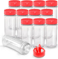 Royalhouse 6 Pack 5.5 Oz Plastic Spice Jars with Red Cap, Clear and Safe Plastic Bottle Containers with Shaker Lids for Storing Spice, Herbs and Seasoning Powders, Made in the USA Home & Garden > Decor > Decorative Jars RoyalHouse 12 pack  