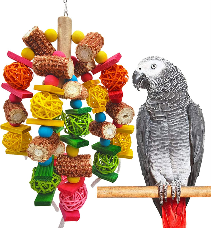 Viuvoiul Bird Toys, Parrot Toys Made of Natural Corn Cobs, Corn Husk Rattan Balls, Suitable for African Gray Parrots, Small and Medium-Sized Macaws, Parrots, Medium-Sized Parrot Cages Animals & Pet Supplies > Pet Supplies > Bird Supplies > Bird Toys Viuvoiul Small color plate  