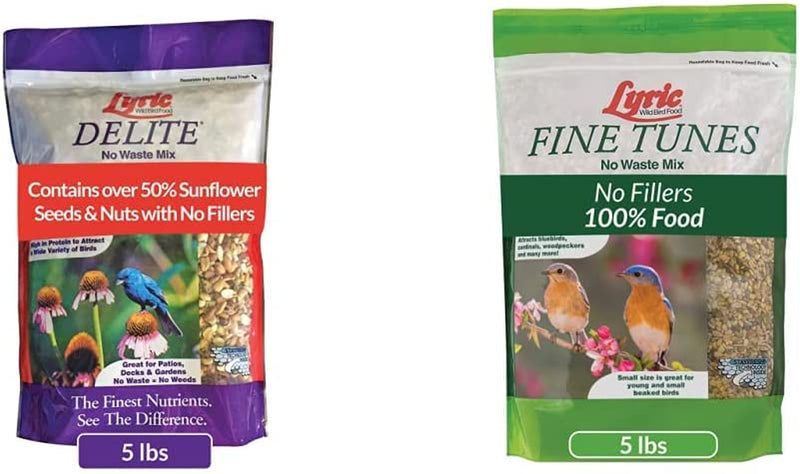Lyric Delite Wild Bird Seed, No Waste Bird Food Mix with Shell-Free Nuts and Seeds, 5 Lb. Bag Animals & Pet Supplies > Pet Supplies > Bird Supplies > Bird Food Lebanon Seaboard Corporation Mix + No Waste 5 lb. 