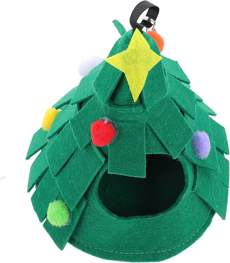 Balacoo Portable Animal Glider Christmas Chinchilla Xmas Nest Cage Beds Hanging Shape Adorable House Squirre Accessories Breathable - Rat Pets Warm Animals Hammock Hedgehog Bed Cave For Animals & Pet Supplies > Pet Supplies > Bird Supplies > Bird Cages & Stands Balacoo Green 12X12X16CM 