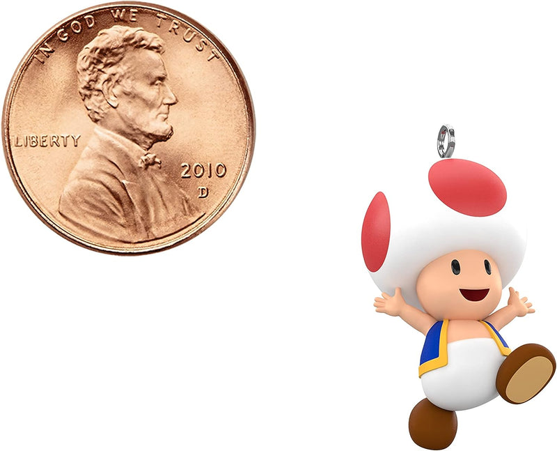 Hallmark Keepsake 0.96" Miniature Christmas Ornament 2023, Nintendo Super Mario Toad Mini, Gifts for Gamers