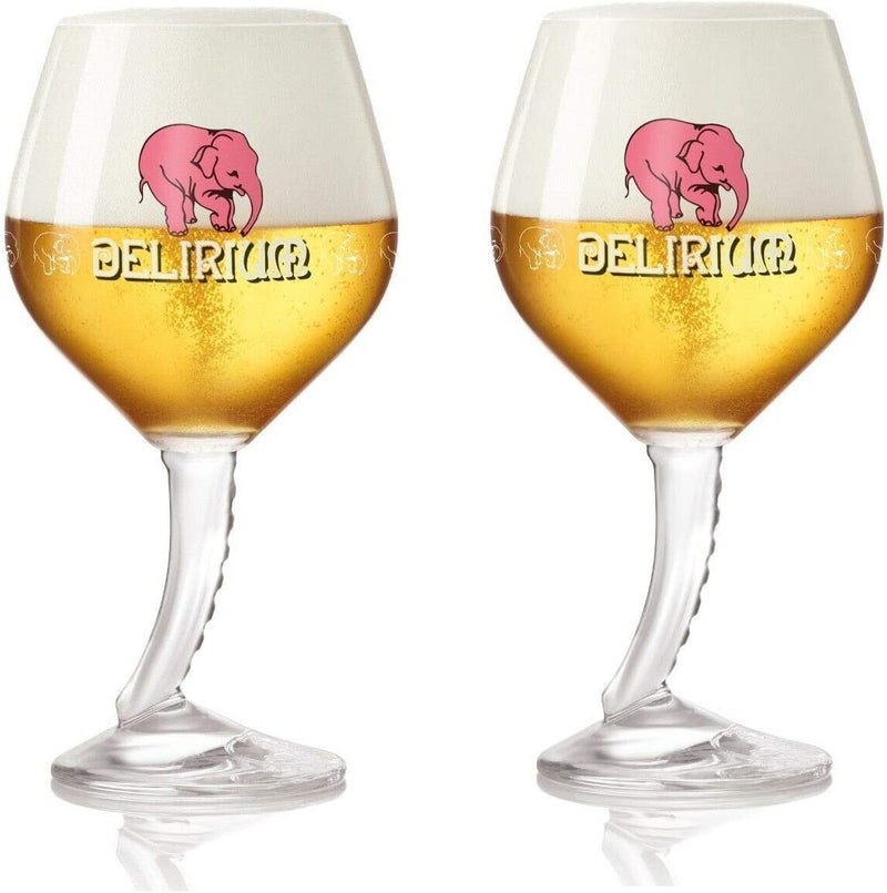 Delirium Signature Trunk Stemmed Chalice Glasses - Set of 2 Home & Garden > Kitchen & Dining > Tableware > Drinkware DT Brewery   