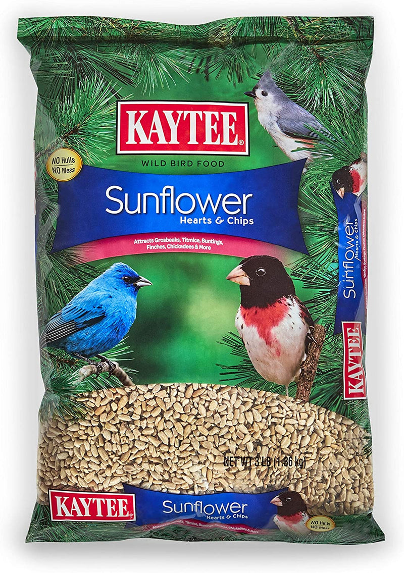 Kaytee Sunflower Hearts and Chips Bird Seed, 8-Pound Animals & Pet Supplies > Pet Supplies > Bird Supplies > Bird Food Central Garden & Pet 3 Pounds  