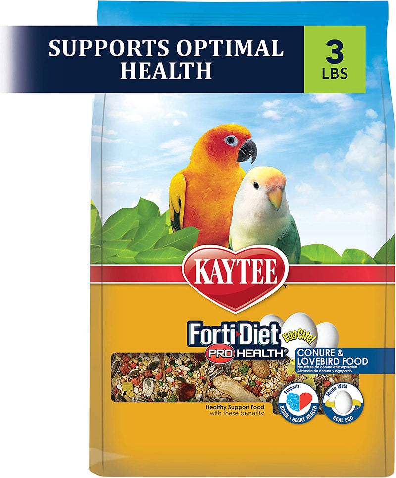 Kaytee Forti-Diet Pro Health Egg-Cite Pet Conure & Lovebird Food, 3 Pound Animals & Pet Supplies > Pet Supplies > Bird Supplies > Bird Food Central Garden & Pet   