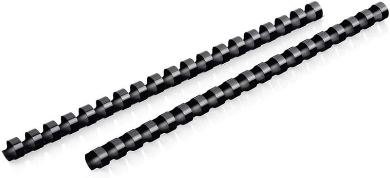 Mead Combbind Binding Spines/Spirals/Coils/Combs, 1/4", 25 Sheet Capacity, Black, 125 Pack (4000130)