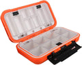 LESOVI Tackle Box, Waterproof Portable Tackle Box Organizer with Storing Tackle Set Plastic Storage - Mini Utility Lures Fishing Box, Small Organizer Box Containers for Trout Sporting Goods > Outdoor Recreation > Fishing > Fishing Tackle LESOVI B-Orange-M  