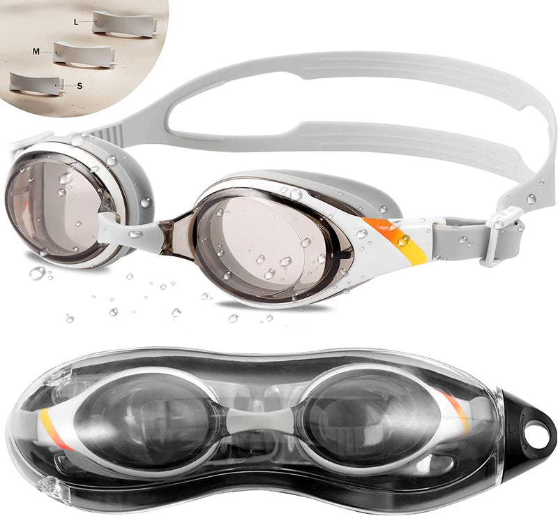 JJEOO Swim Goggles Polarized Swimming Goggles No Leaking Anti-Fog Goggles for Women Men Adult Youth Sporting Goods > Outdoor Recreation > Boating & Water Sports > Swimming > Swim Goggles & Masks JJEOO Hd-white  