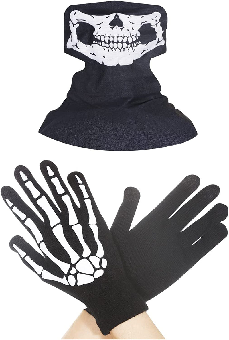 BILLMOSS Halloween Grim Reaper Costume - Hooded Cloak Velvet Black Cloak with Scythe Skull Mask Skeleton Gloves Grim Reaper Party Costumes for Kids  BILLMOSS   