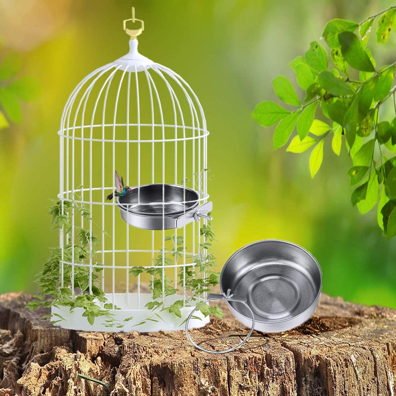 PINVNBY Bird Feeding Dish Cups Parrot Stainless Steel Food Water Dish Perch Stand Platform Paw Grinding Toy Feeder Cage Bowl with Clamp Holder for Budgies Parakeet Macaw Small Animal Chinchilla(5Pack) Animals & Pet Supplies > Pet Supplies > Bird Supplies > Bird Cage Accessories > Bird Cage Food & Water Dishes PINVNBY   