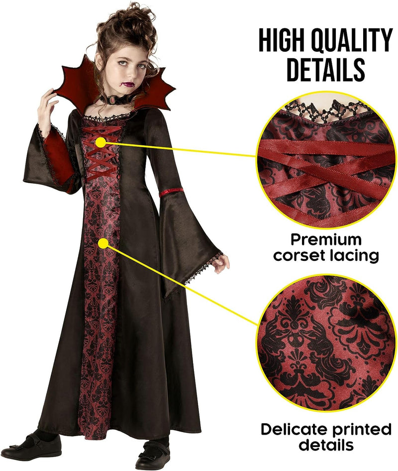 Morph Halloween Vampire Costume for Girls Kids Girl Vampire Costume Scary Little Girl Vampire Costume Royal Vampire  Morph   