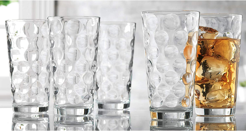 Drinking Glasses [Set of 10] Highball Glass Cups 17Oz, by Home Essentials & beyond – Premium Cooler Glassware – Ideal for Water, Juice, Cocktails, Iced Tea.