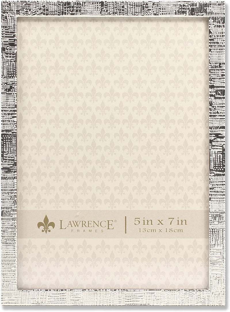 Lawrence Frames 712346 4X6 Gold Metal Linen Pattern Picture Frame Home & Garden > Decor > Picture Frames Lawrence Frames Silver 5x7 