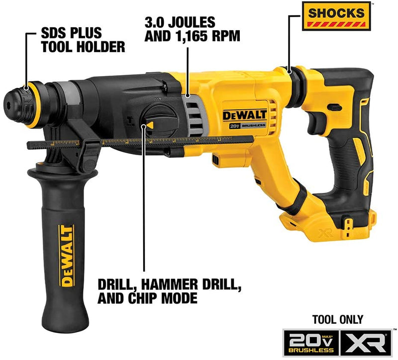 DEWALT 20V MAX Rotary Hammer, SDS Plus, 1-1/8-Inch, Tool Only (DCH263B) Sporting Goods > Outdoor Recreation > Fishing > Fishing Rods DEWALT   