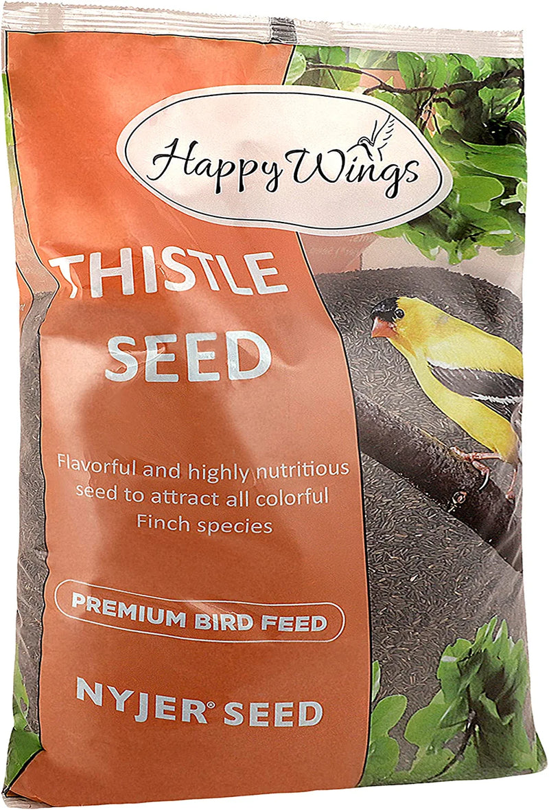 Happy Wings Nyjer/Thistle Seeds Wild Bird Food - 10 Pounds I No Growth Seed I Bird Seed for Wild Birds Animals & Pet Supplies > Pet Supplies > Bird Supplies > Bird Food ASA Agrotech   