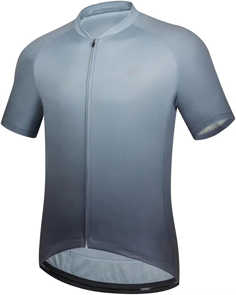 ROTTO Mens Cycling Jersey Short Sleeve Bike Shirt Gradient Color Pro Series with Zipped Rear Pocket Sporting Goods > Outdoor Recreation > Cycling > Cycling Apparel & Accessories ROTTO   