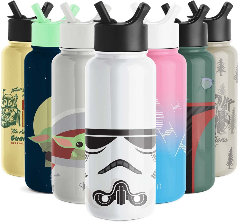 Simple Modern Star Wars Character Insulated Tumbler Cup with Flip Lid and Straw Lid | Reusable Stainless Steel Water Bottle Iced Coffee Travel Mug | Classic Collection | 24Oz Boba Fett Bonds Home & Garden > Kitchen & Dining > Tableware > Drinkware Simple Modern SW-Stormtrooper 32oz Water Bottle 