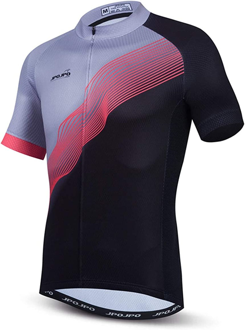Weimostar Men'S Comfy Fitting Cool Summer Cycling Jersey with 3 Rear Pockets- Moisture Wicking, Breathable Sporting Goods > Outdoor Recreation > Cycling > Cycling Apparel & Accessories Weimostar Cu5049-sj Large 