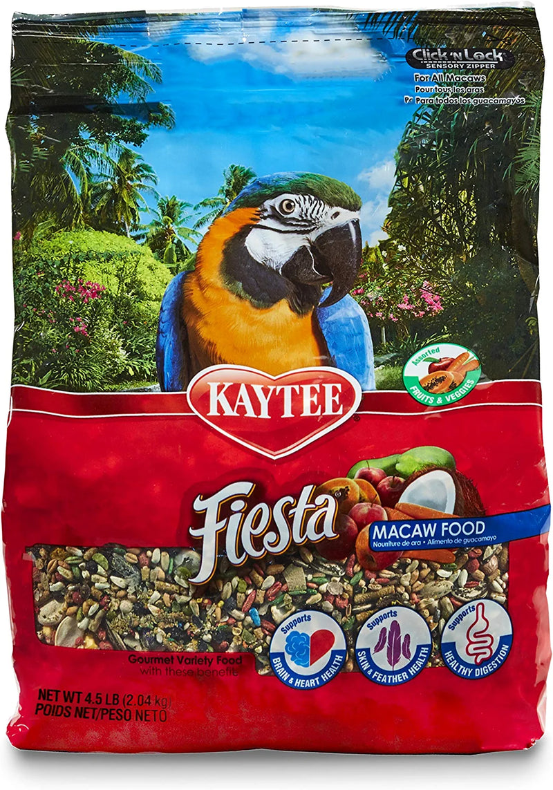 Kaytee Fiesta Macaw Pet Bird Food, 4.5 Lb Animals & Pet Supplies > Pet Supplies > Bird Supplies > Bird Food Central Garden & Pet   