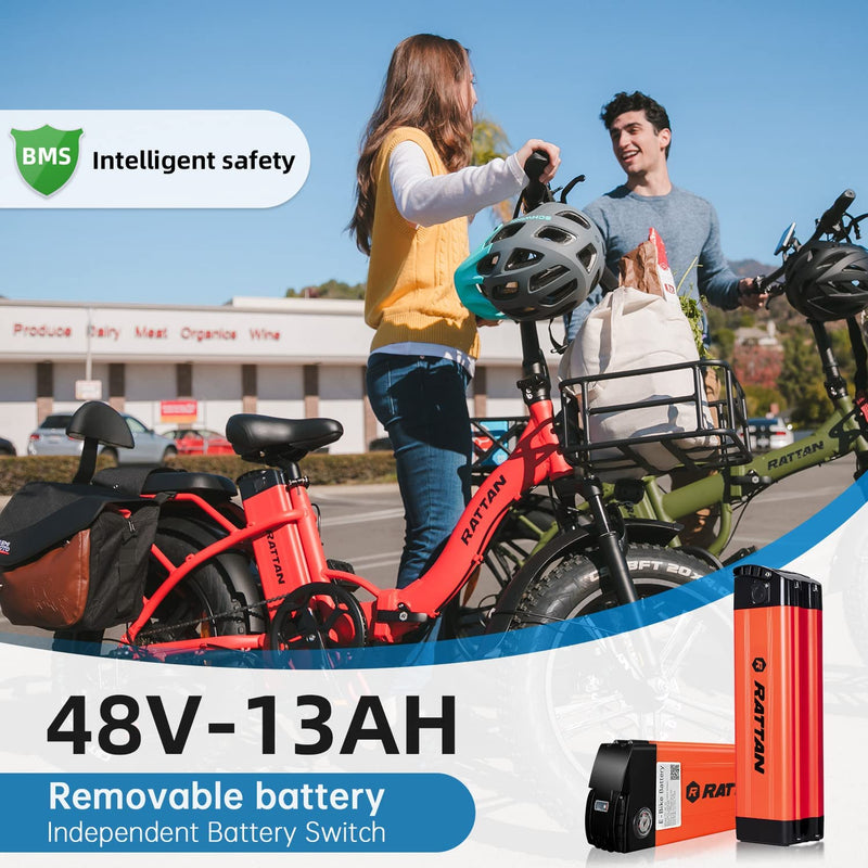 Rattan 750W LM/LF Pro Electric Bike for Adults 20" X 4.0 Fat Tire Electric Bicycles 48V 13AH Removable Battery Foldable Electric Bikes 2 Seater Electric Bike for Adults Sporting Goods > Outdoor Recreation > Cycling > Bicycles Guangzhou gedesheng Electric bike Co., Ltd   