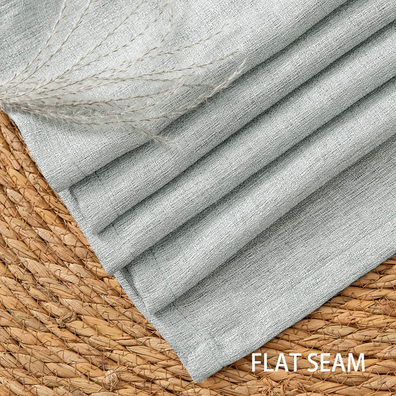 SOFJAGETQ Light Grey Sheer Curtains, Linen Look Semi Sheer Curtains 84 Inches Long, Grommet Light Filtering Casual Textured Privacy Curtains for Living Room, Bedroom, 2 Panels (Each 52 X 84 Inch Home & Garden > Decor > Window Treatments > Curtains & Drapes SOFJAGETQ   
