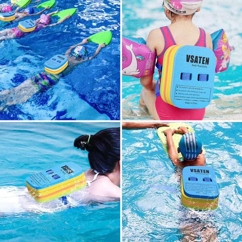 VSATEN Back Float, Swim Belt Bubble Adjustable 3 Layers Thicken Split Foam Learning Safety Training Board Pool Floaties for Kids Toddlers Swimming Beginners Floats Swim Lessons Equipment Sporting Goods > Outdoor Recreation > Boating & Water Sports > Swimming VSATEN   
