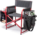 ONIVA - a Picnic Time Brand - Fusion Camping Chair with Side Table and Soft Cooler - Beach Chair Sporting Goods > Outdoor Recreation > Fishing > Fishing Rods Picnic Time Gray/Red  
