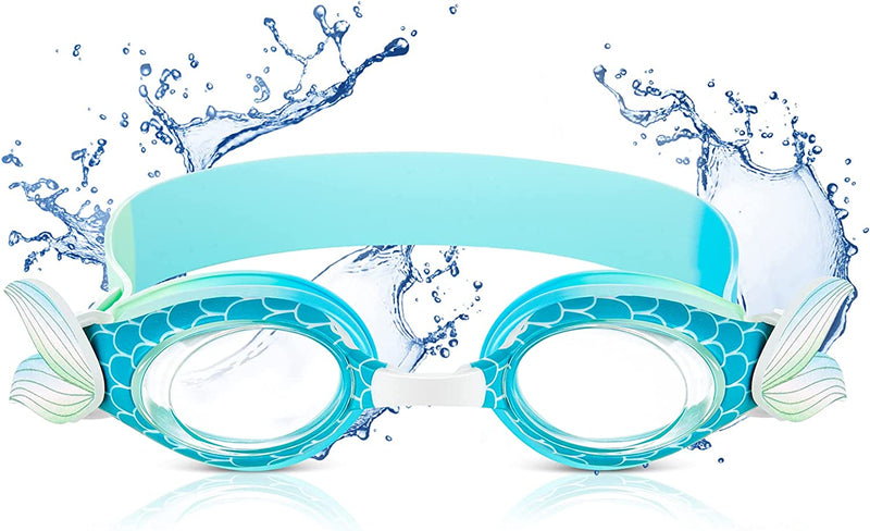Portzon Swimming Goggles anti Fog Swimming Goggles Clear No Leaking,One Size Sporting Goods > Outdoor Recreation > Boating & Water Sports > Swimming > Swim Goggles & Masks portzon Fish Blue for Indoor  