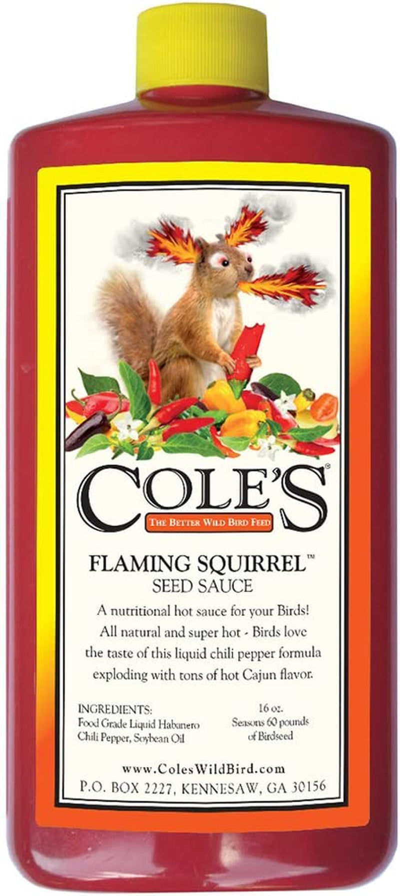 Cole'S FS16 Flaming Squirrel Seed Sauce, 16-Ounce Animals & Pet Supplies > Pet Supplies > Bird Supplies > Bird Food Cole's Wild Bird Products 2  