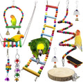 Volksrose 7 Packs Bird Parrot Toys Hanging Bell Pet Bird Cage Hammock Swing Toy Hanging Toy for Small Parakeets Cockatiels, Conures, Macaws, Parrots, Love Birds, Finches Animals & Pet Supplies > Pet Supplies > Bird Supplies > Bird Toys VolksRose #7  