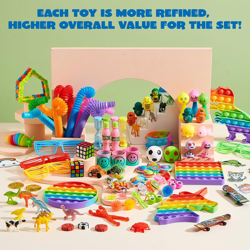 JOYIN Party Favors for Kids, Fidget Toys Bulk, Goodie Bags Stuffers for Kids Birthday Party, Sensory Toys, Classroom Prizes, Treasure Box Toys for Boys and Girls(400 TRUE Quality Items)  JOYIN   