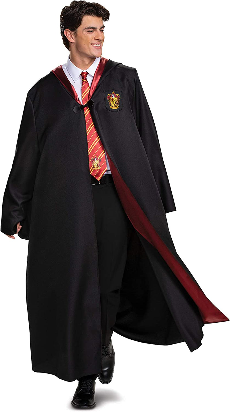 Harry Potter Robe, Deluxe Wizarding World Hogwarts House Themed Robes for Adults, Movie Quality Dress up Costume Accessory  Disguise Gryffindor Teen Xl (14-16) 