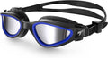 Toba Swimming Goggles, Polarized Anti-Fog Lens UV Protection Leakproof Swim Goggles for Men, Women, Adults Sporting Goods > Outdoor Recreation > Boating & Water Sports > Swimming > Swim Goggles & Masks TOBA Black Blue Silver  