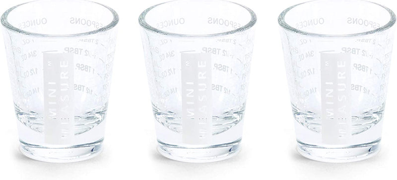 Kolder Mini Measure Heavy Glass, 20-Incremental Measurements Multi-Purpose Liquid and Dry Measuring Shot Glass, Red and Blue, Set of 2 Home & Garden > Kitchen & Dining > Barware Harold Import Company, Inc. White Set of 3 