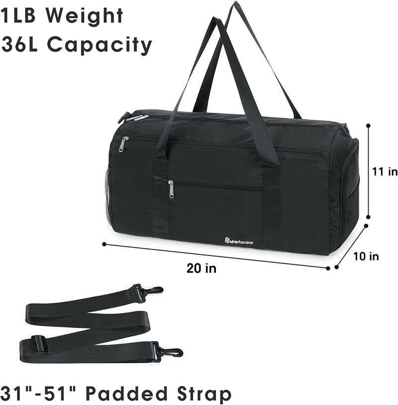 Sports Gym Bag with Shoes Compartment & Wet Pocket Lightweight Yoga Bag for Men and Women, Black Sporting Goods > Outdoor Recreation > Winter Sports & Activities sportsnew   
