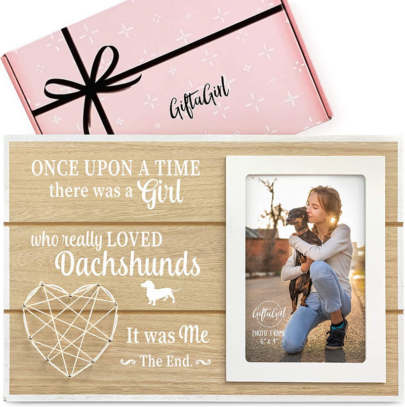GIFTAGIRL Dachshund Gifts for Women - Weiner Dog Gifts for Women - Our Dachshund Picture Frames Are the Perfect Dachshund Decor for Any Dachshund Lover, and Arrive Beautifully Gift Boxed Home & Garden > Decor > Picture Frames GIFTAGIRL Dachshund  