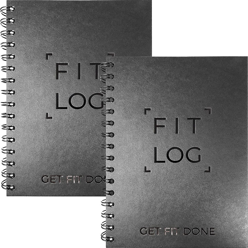 Cossac Fitness Journal & Workout Planner - Designed by Experts Gym Notebook, Workout Tracker,Exercise Log Book for Men Women Sporting Goods > Outdoor Recreation > Winter Sports & Activities Cossac 2 PACK, Black  