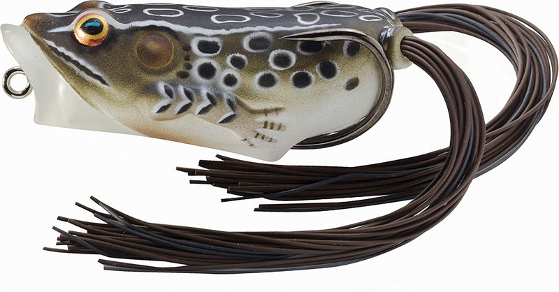 LIVE TARGET Popper Frog Hollow Body Swimbait Sporting Goods > Outdoor Recreation > Fishing > Fishing Tackle > Fishing Baits & Lures Koppers Fishing and Tackle Corporation Brown Black, 2 Inch - 3/8 Oz - 3/0  