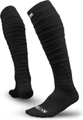 Nxtrnd XTD Scrunch Football Socks, Extra Long Padded Sports Socks for Men & Boys Sporting Goods > Outdoor Recreation > Winter Sports & Activities NXT NXTRND Black Large 